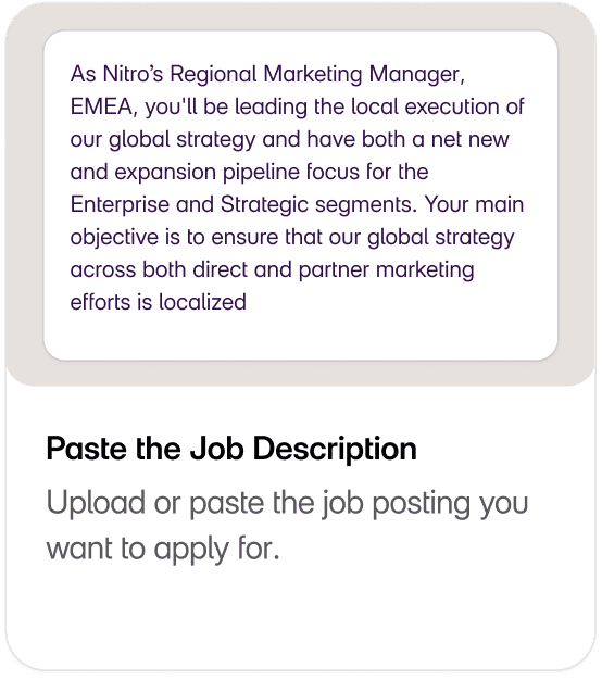 Paste the Job Description