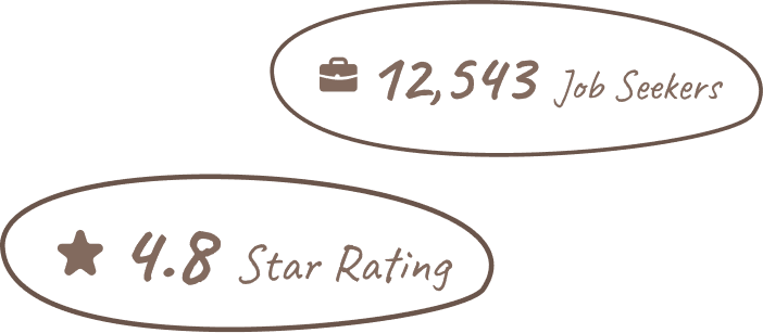 12,543 Job Seekers · 4.8 Star Rating