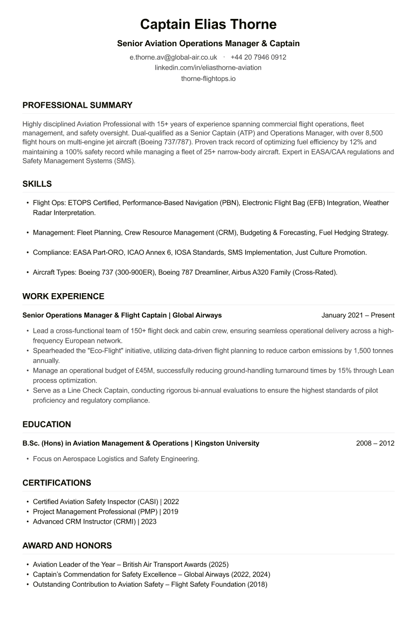 Aviation CV