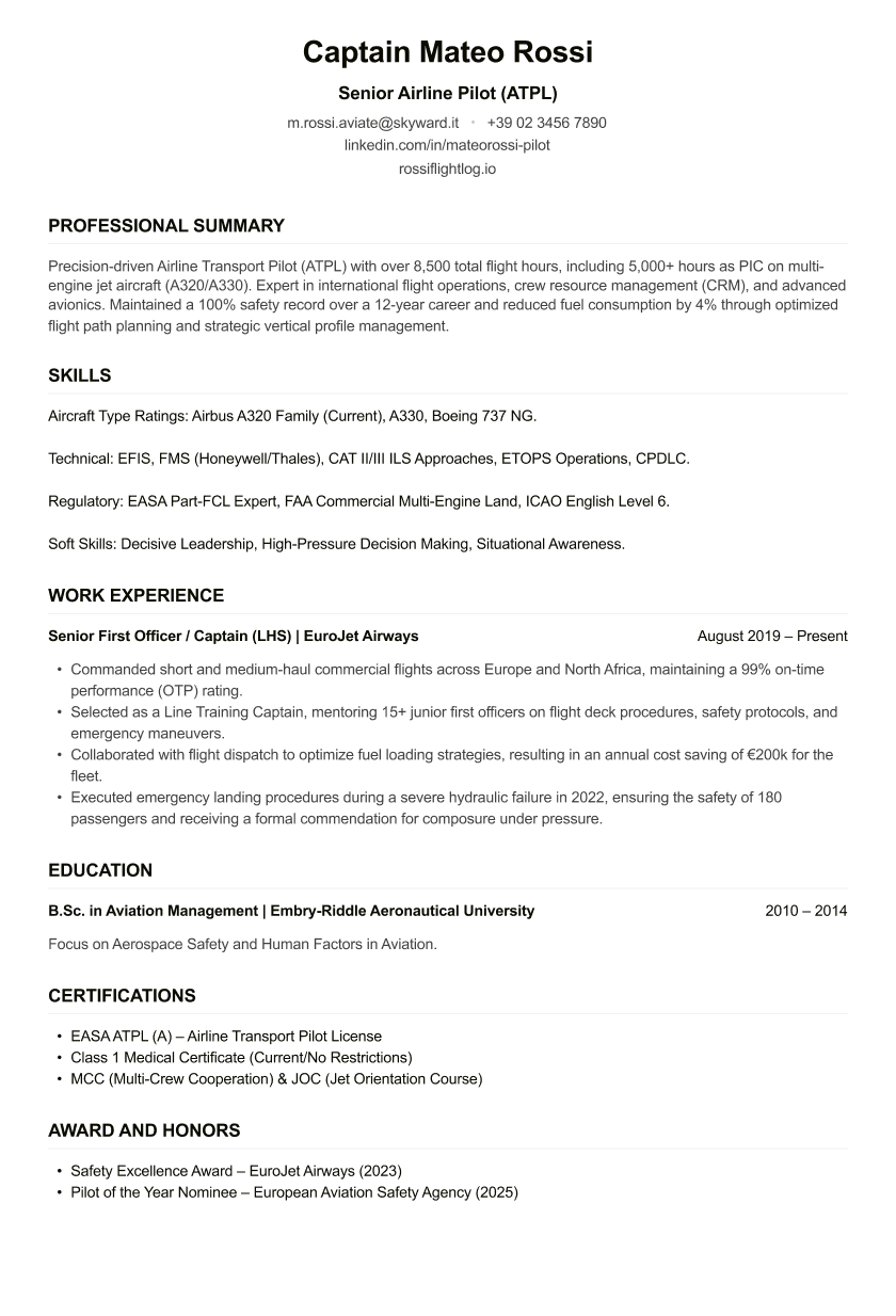 Pilot CV